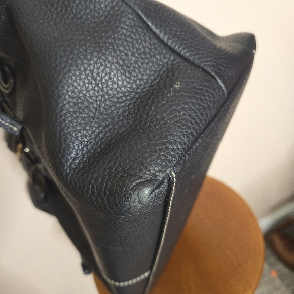 Dooney & Bourke Chiara Large Pebble Black Leather Satchel Shoulder Bag - Picture 9 of 15